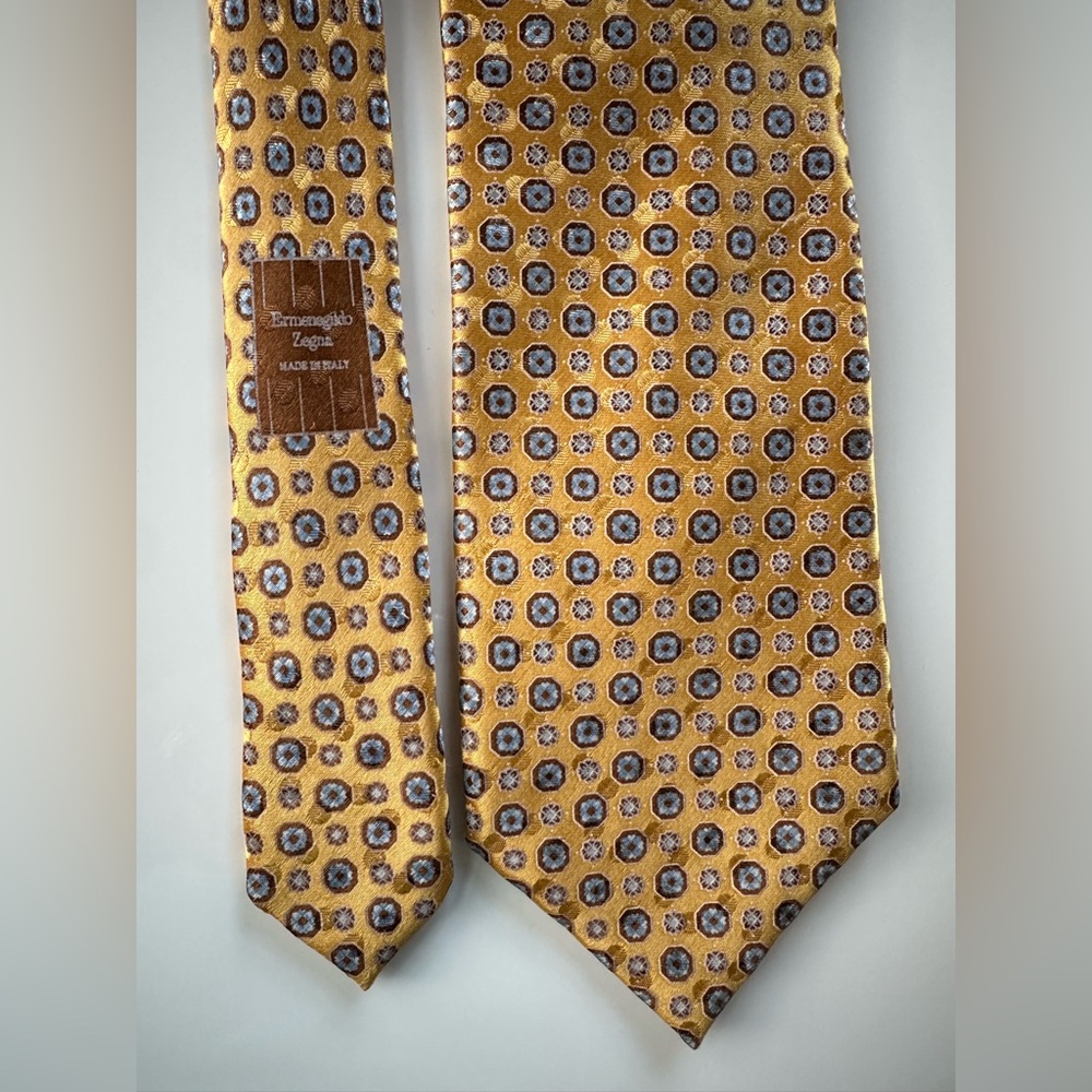 Ermenegildo Zegna Men's 100% Silk Tie Made In Italy